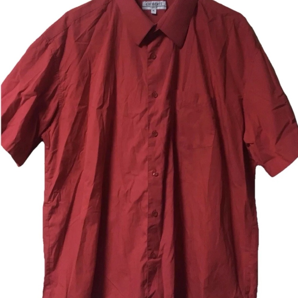 Gioberti ~ Men’s ~ Red ~  Shirt ~ XL ~ Short Sleeve ~ Excellent Condition